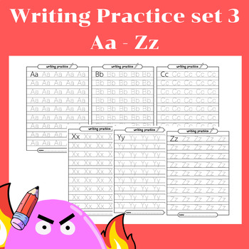 Preview of Writing Practice set 3 for preschool and kindergarten children