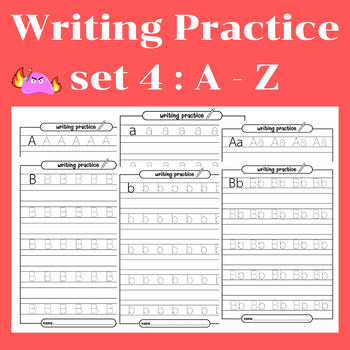 Preview of Writing Practice set 4 for preschool and kindergarten children
