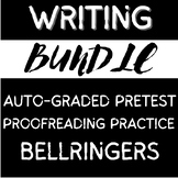 Writing Pre-Test and Bellringer Bundle, Grades 7 - 12, Dig