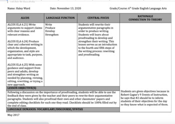 Preview of Writing Process - Argumentative Essay - Unit Plan Lesson 4/5 - Rewriting/Proof