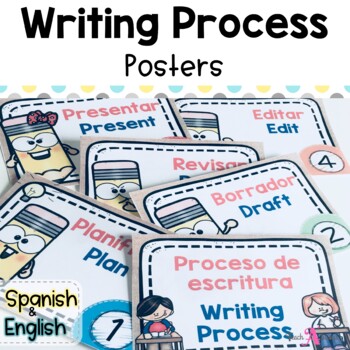 Preview of Writing Process Posters for Effective Writers Workshop | in English & Spanish