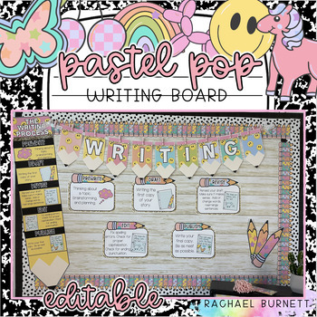 Preview of Writing Process Board Pastel Pop