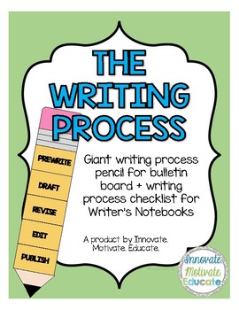 Preview of Writing Process Bulletin Board Pencil & Checklist