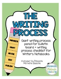 Writing Process Bulletin Board Pencil & Checklist