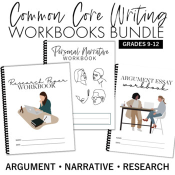 Preview of Common Core Writing Bundle: Argument, Research, & Narrative Workbooks