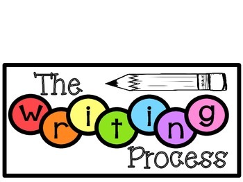 Preview of Writing Process Chart (Rainbow)