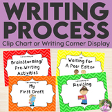 Writing Process Clip Chart Posters - Chevron Theme