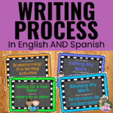 Writing Process Clip Chart Posters with Spanish AND Englis