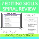 Writing Process: Editing • Grammar Review for Google Forms