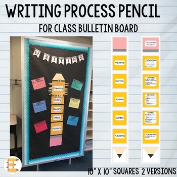 Preview of Writing Process Pencil for Classroom Bulletin Boards (Track Student Progress)