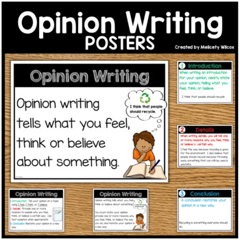 Preview of Writing Process Poster Set Opinion