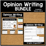 Writing Process Poster and Graphic Organizer Bundle OPINION