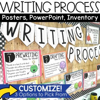 Preview of Writing Process Posters Bulletin Board Anchor Chart
