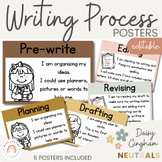 Writing Process Posters | Daisy Gingham Neutrals English C
