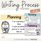 Writing Process Posters | PASTELS | Muted Rainbow Classroom Decor