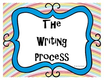 Preview of Writing Process Posters- Rainbow