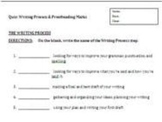Writing Process & Proofreading Marks Quiz