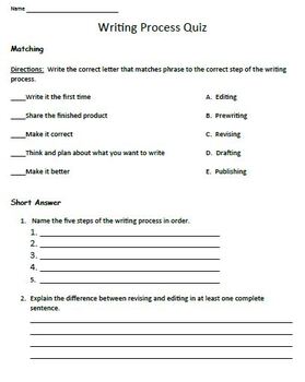review writing quiz