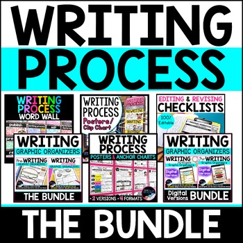 Preview of Writing Process Resources Bundle: Posters, Word Wall, Graphic Organizers