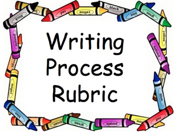 Preview of Writing Process Rubric