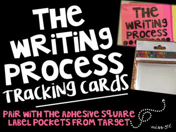 Preview of Writing Process Tracking Cards (for Adhesive Pocket Labels from Target)