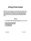 Writing Profile Articles: Journalism assignment, good intr