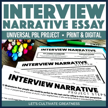 Preview of Narrative Essay - Interview or Oral History Project for History or ELA