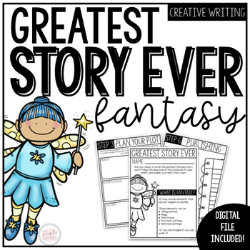 Preview of Distance Learning Digital & Printable Writing Project | Fantasy Story