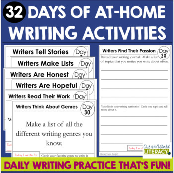 Preview of Writing Prompt - 32 days - Digital & Print