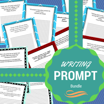 Writing Prompts Bundle - Worksheet and Smartboard Formats by Book Bash
