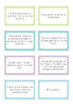Writing Prompt Cards by Inspiring Mini Learners | TPT