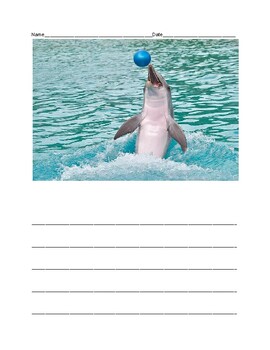 Preview of Writing Prompt-Funny Dolphin