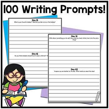 Writing Prompt Journal - 100 prompts! by Jess George | TpT
