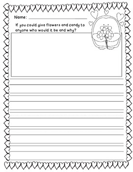Writing Prompt Journal -February by Sooshie's Firsties | TpT