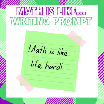 Preview of Writing Prompt: Math is Like...