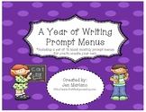 Writing Prompt Menus Throughout the Year
