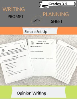 Preview of Writing Prompt | Opinion Essay | How to Plan | Simple Steps | Homework?