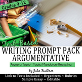 Writing Prompt Pack, Argumentative Essay on Mandatory Recycling