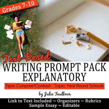 Preview of Writing Prompt Pack Expository Essay Advantages/Disadvantages Year Round School