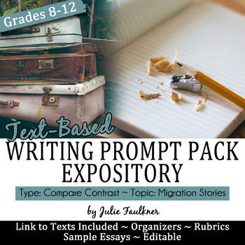 Preview of Writing Prompt Pack Expository Essay Compare/Contrast Migration Stories