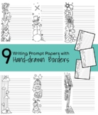 Writing Prompt Paper with Hand-Drawn Borders
