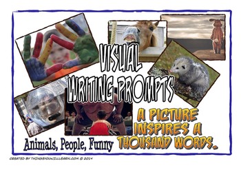 Preview of Writing Prompt Pictures and Story Starters (Animals, People, Funny)