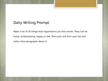 Writing Prompt Power Point by LMNO | Teachers Pay Teachers