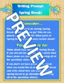 Writing Prompt - Spring Break (Informative/Expository Prompt)
