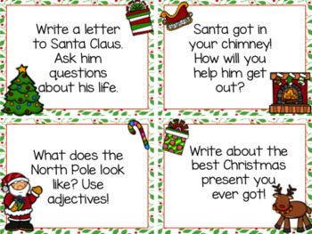 Writing Prompt Task Cards {Christmas/December Edition} by Southern in ...