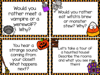October Writing Prompt Task Cards by Primary by the Bay | TpT