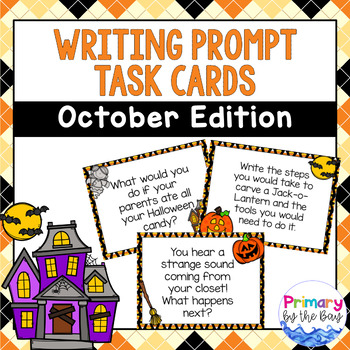 Preview of October Writing Prompt Task Cards