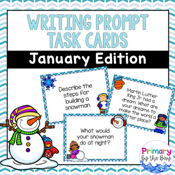 Preview of January Writing Prompt Task Cards