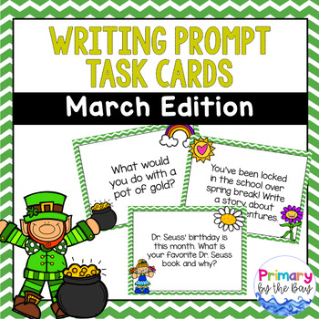 Writing Prompt Task Cards {March Edition} by Southern in Second | TpT
