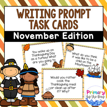 Writing Prompt Task Cards {November Edition} by Southern in Second